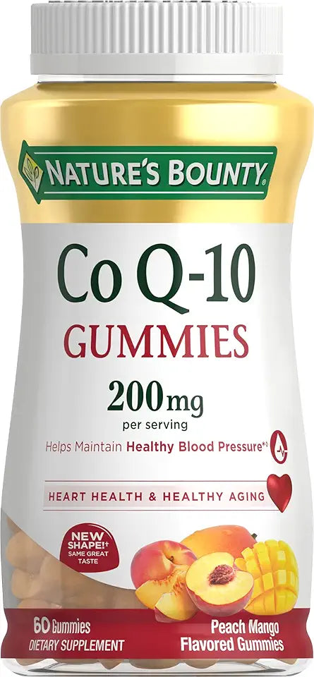CoQ10 200mg Peach Mango Flavor Gummies 60 Count T9691