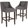 2 Pk Dark Grey Fabric Barstool X14003