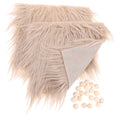 4 Sets DIY Gnome Doll Making Supplies with Faux Fur Fabric and Wooden Balls O228752