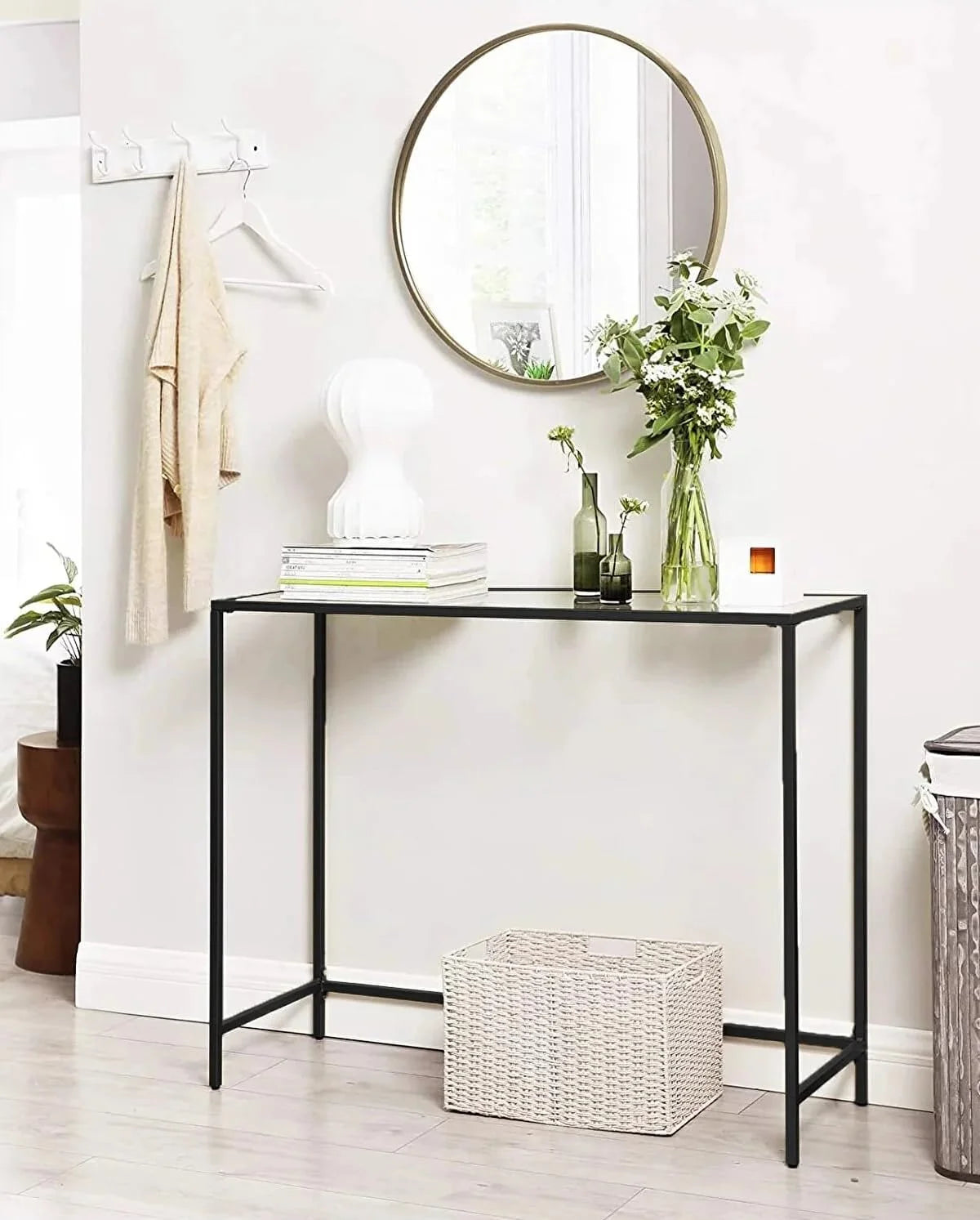 Black Glass Console Table R320
