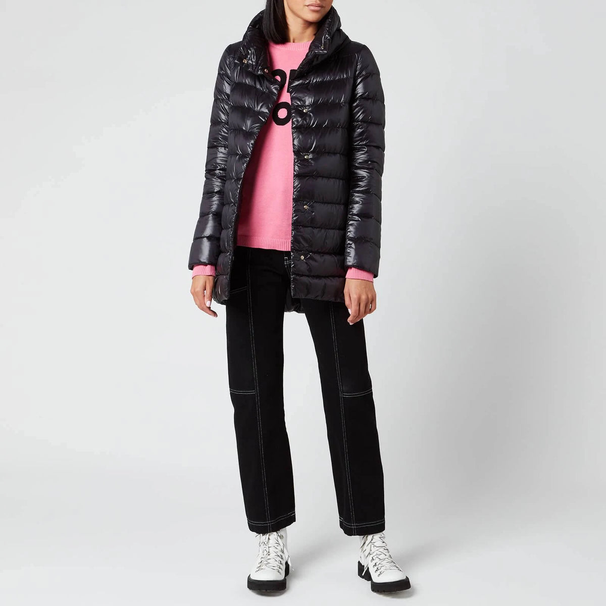 Black Down Coat V7193