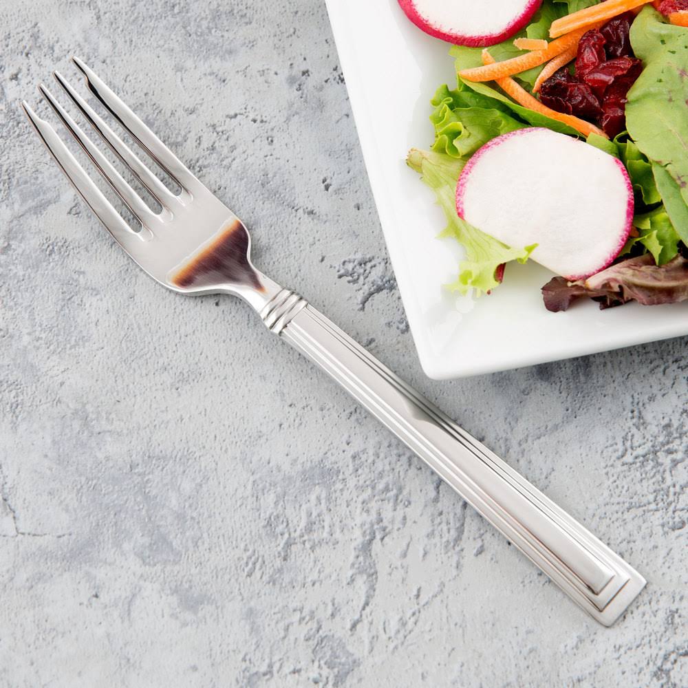 Slate 18/0 Stainless Steel Salad Fork - 36/Case E6534
