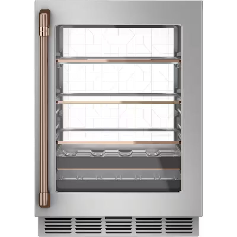 24 in. 14-Bottle Wine and 126-Can Beverage Cooler in Stainless Steel Z7668