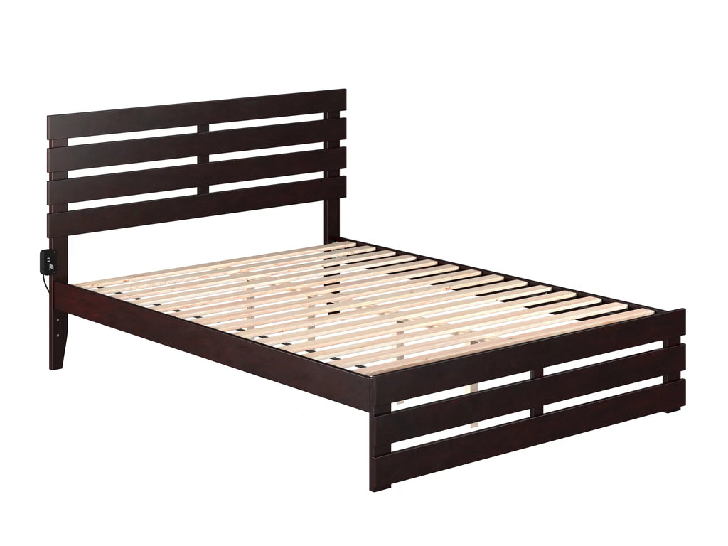 Queen Wood Platform Bed Frame with Headboard and Footboard P2530