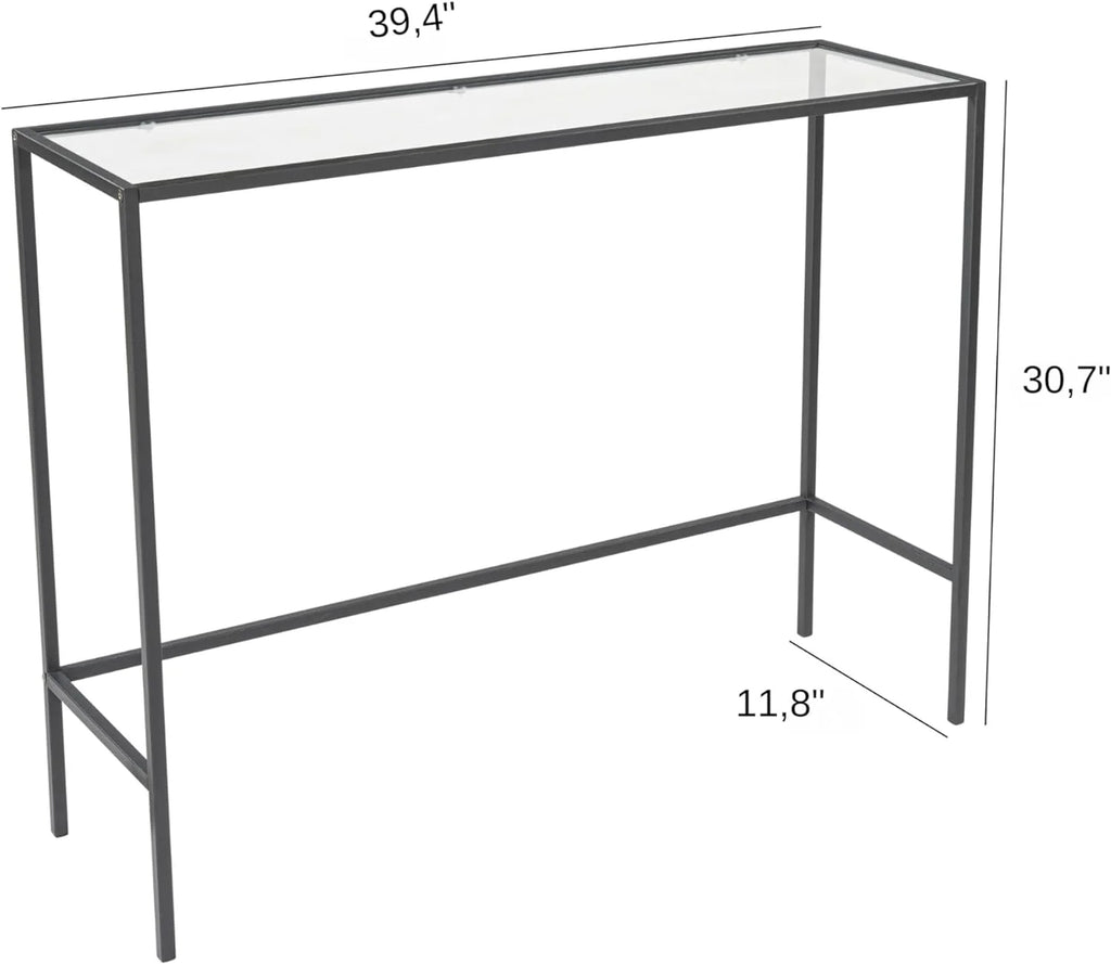 Black Glass Console Table R320