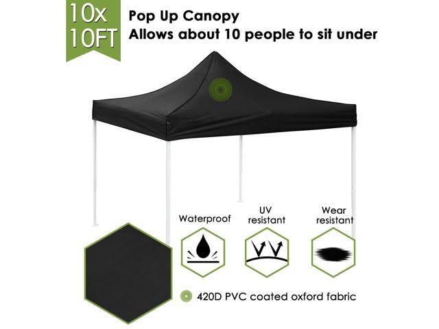 10x10 ft Pop Up Canopy with Sidewall Instant Shelter Tent U183