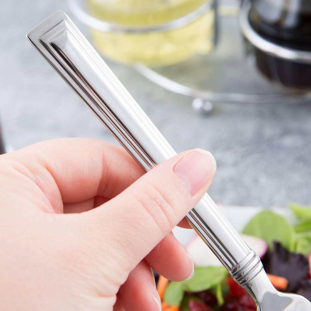 Slate 18/0 Stainless Steel Salad Fork - 36/Case E6534