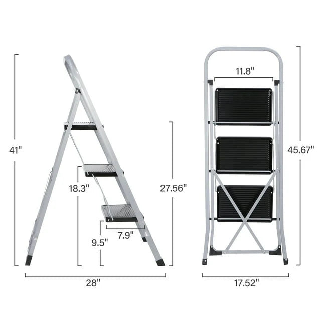 3 Step Folding Step Stool 330lbs Capacity V937294