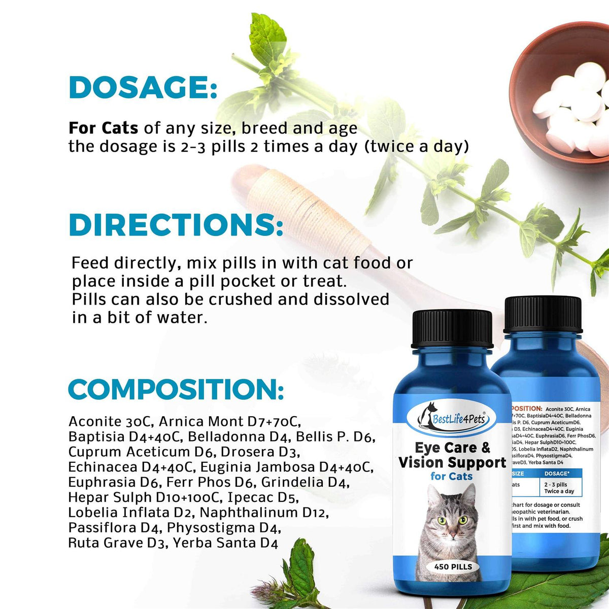 Eye Care and Vision Support for Cats D1524