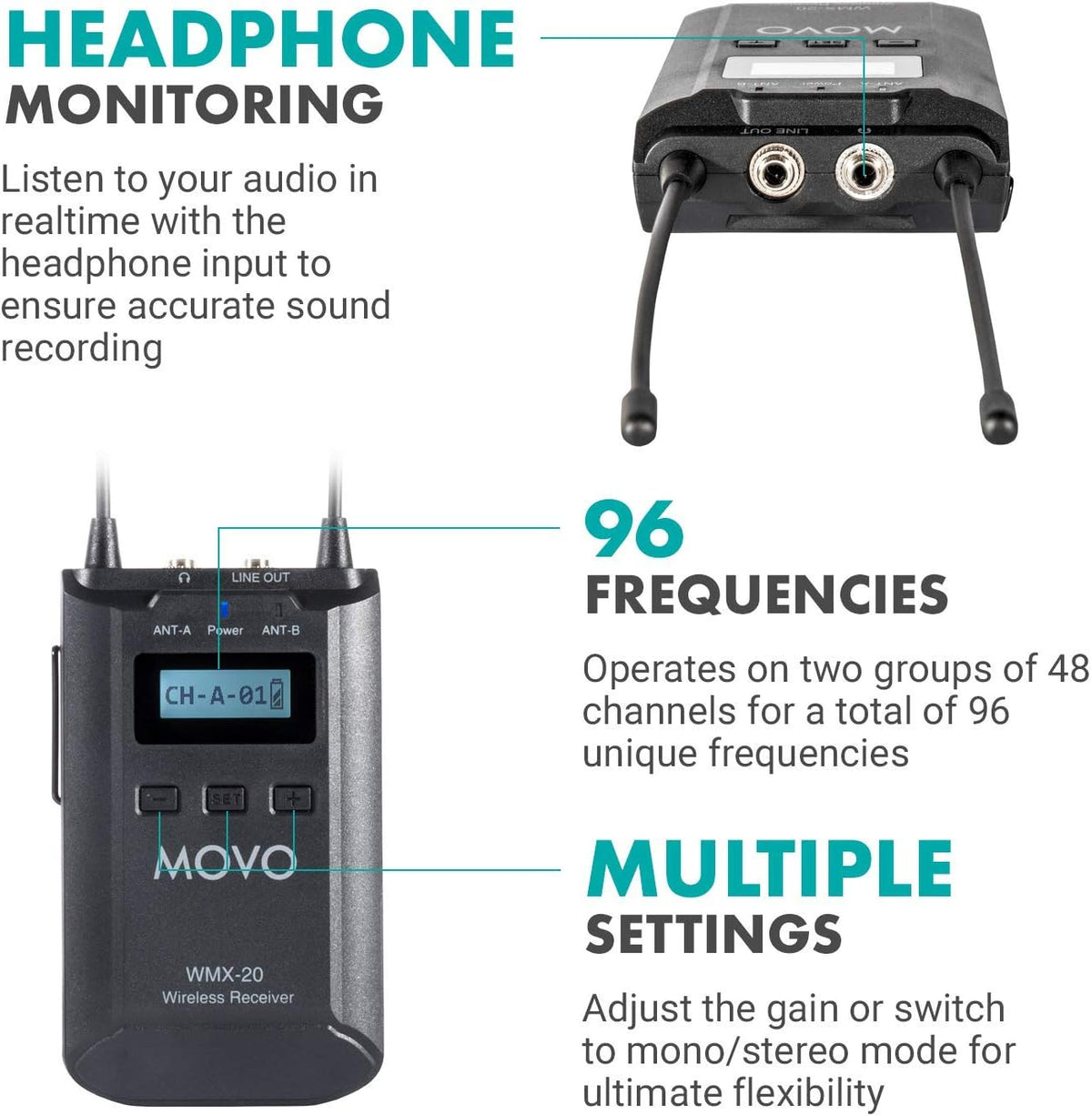 Wireless Handheld Microphone System with Receiver, 48 Channels UHF Y556410