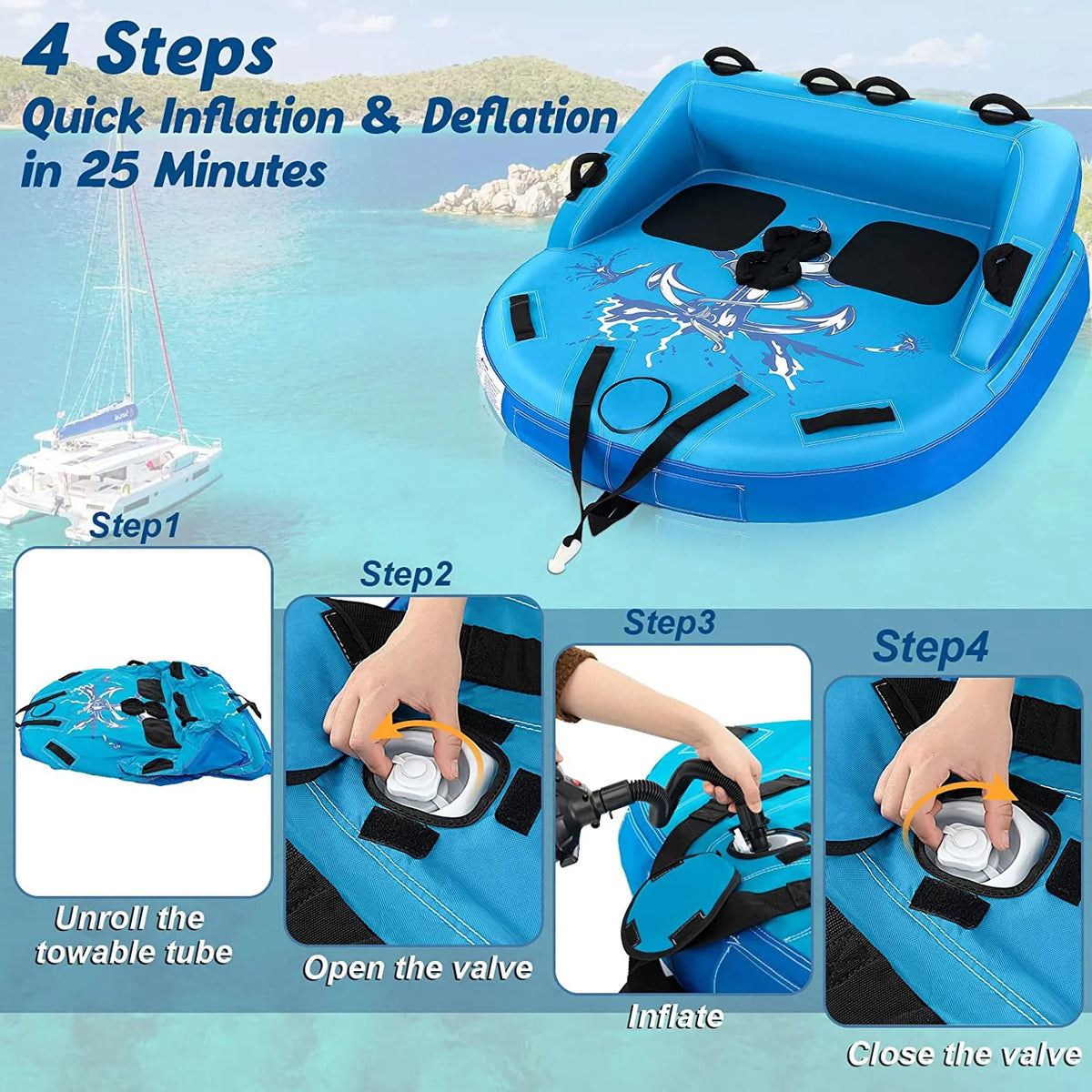 Inflatable 1-2 Person Towable Tubes L215658