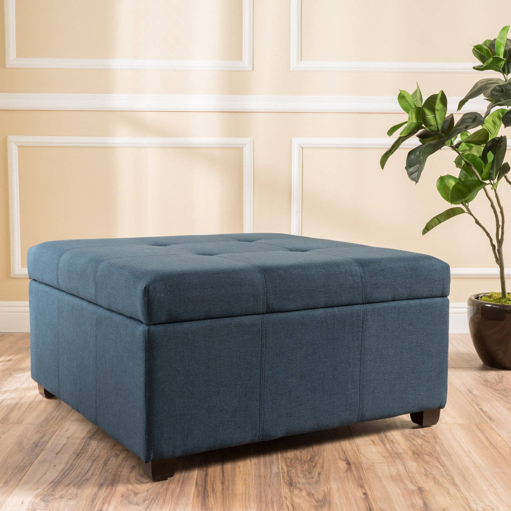 Dark Gray Fabric Storage Ottoman K274059