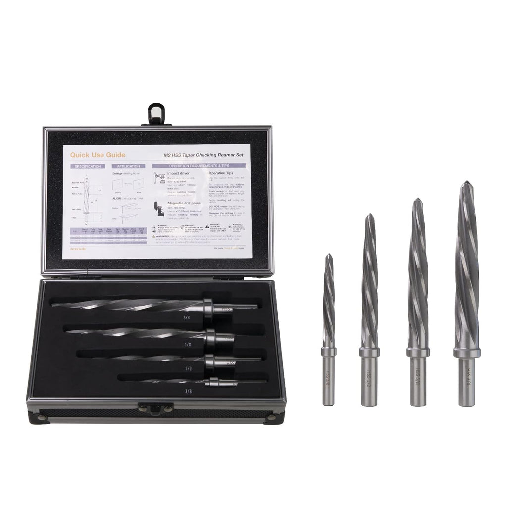 M2 HSS Taper Chucking Reamer Set, Spiral Flute U55261
