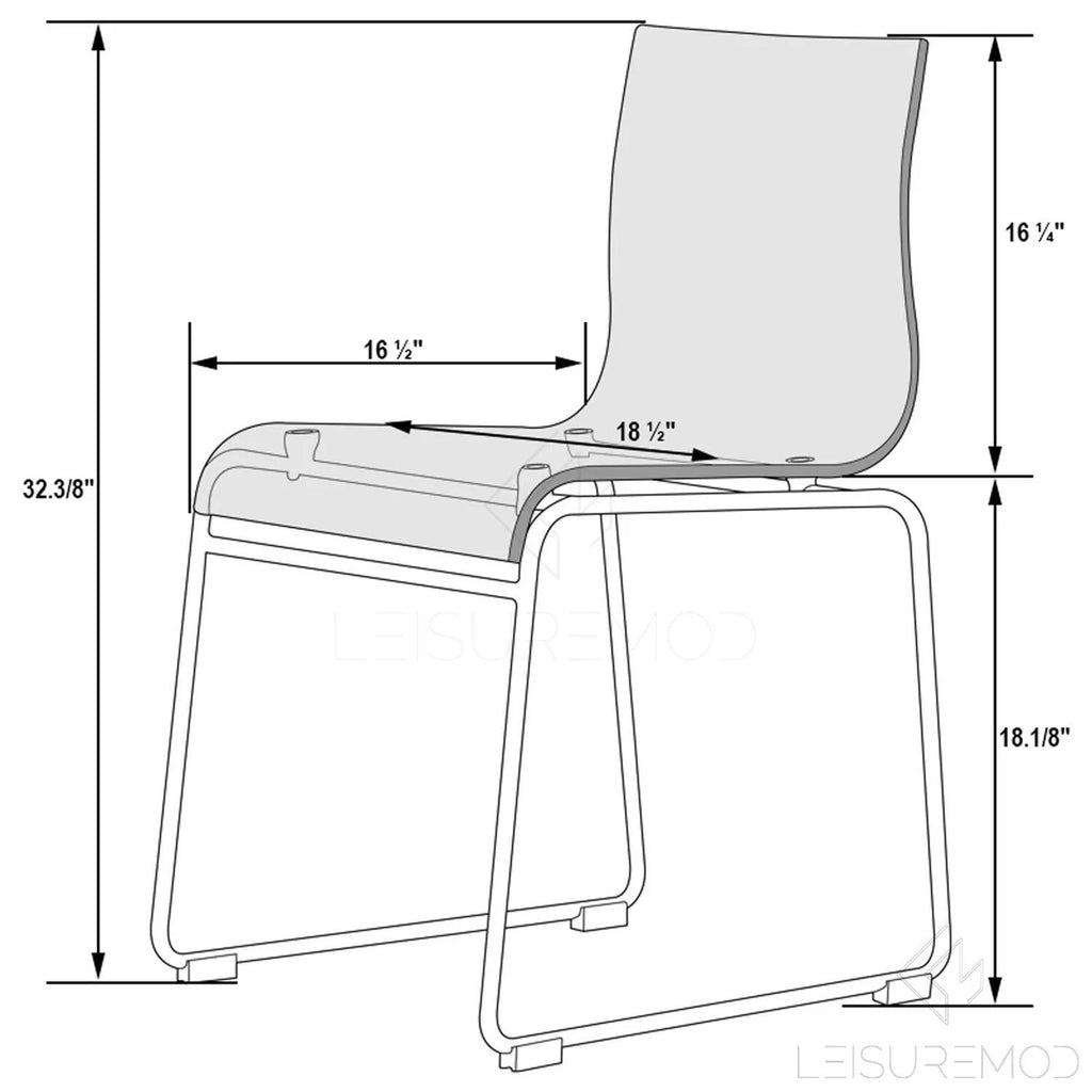 Acrylic Chair Set of 2 B94819