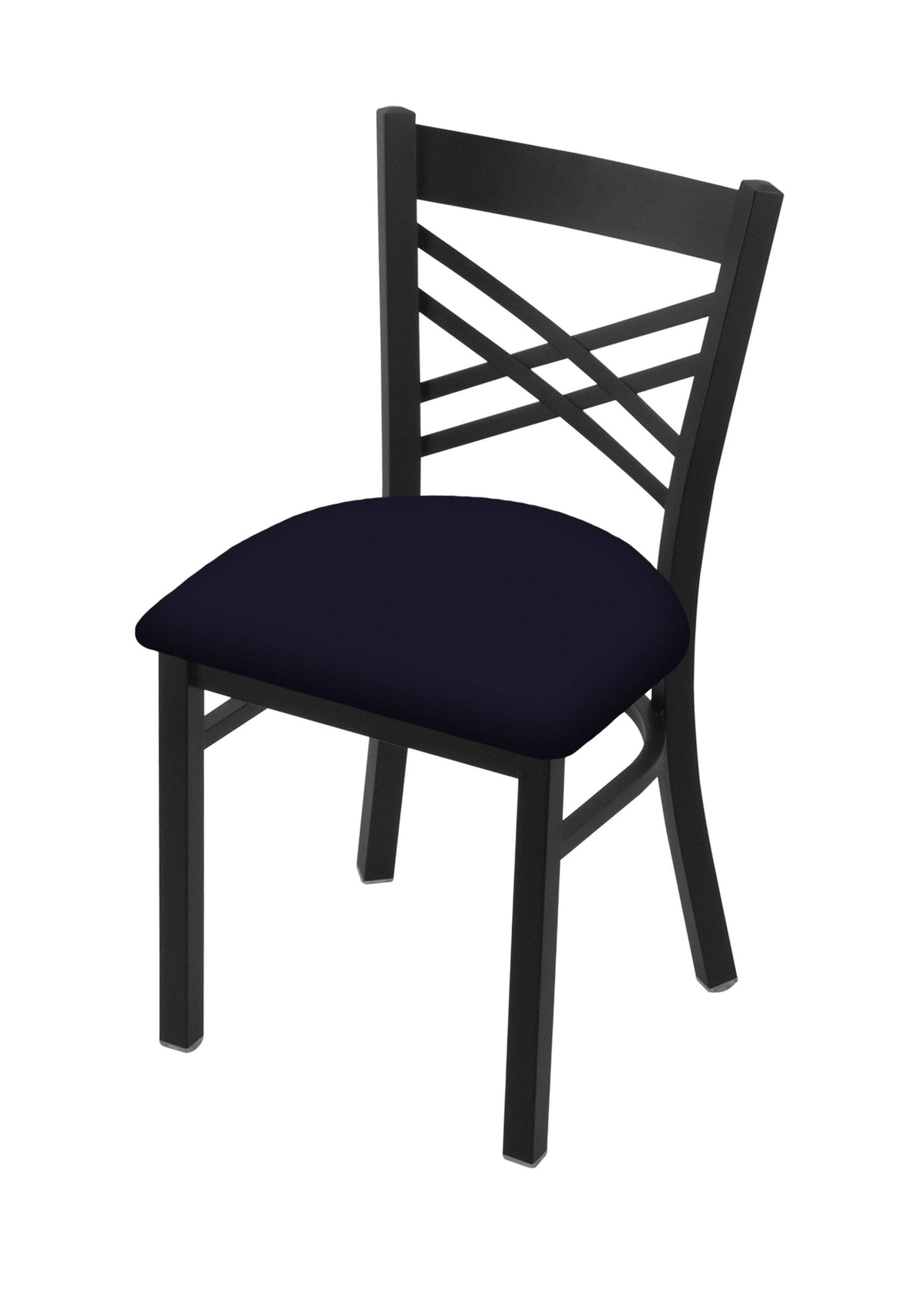 Black Wrinkle Chair with Medium Grey Seat J981064