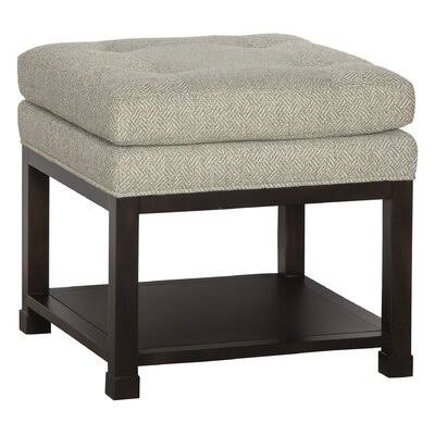 Espresso Wide Tufted Square Ottoman with Storage F483