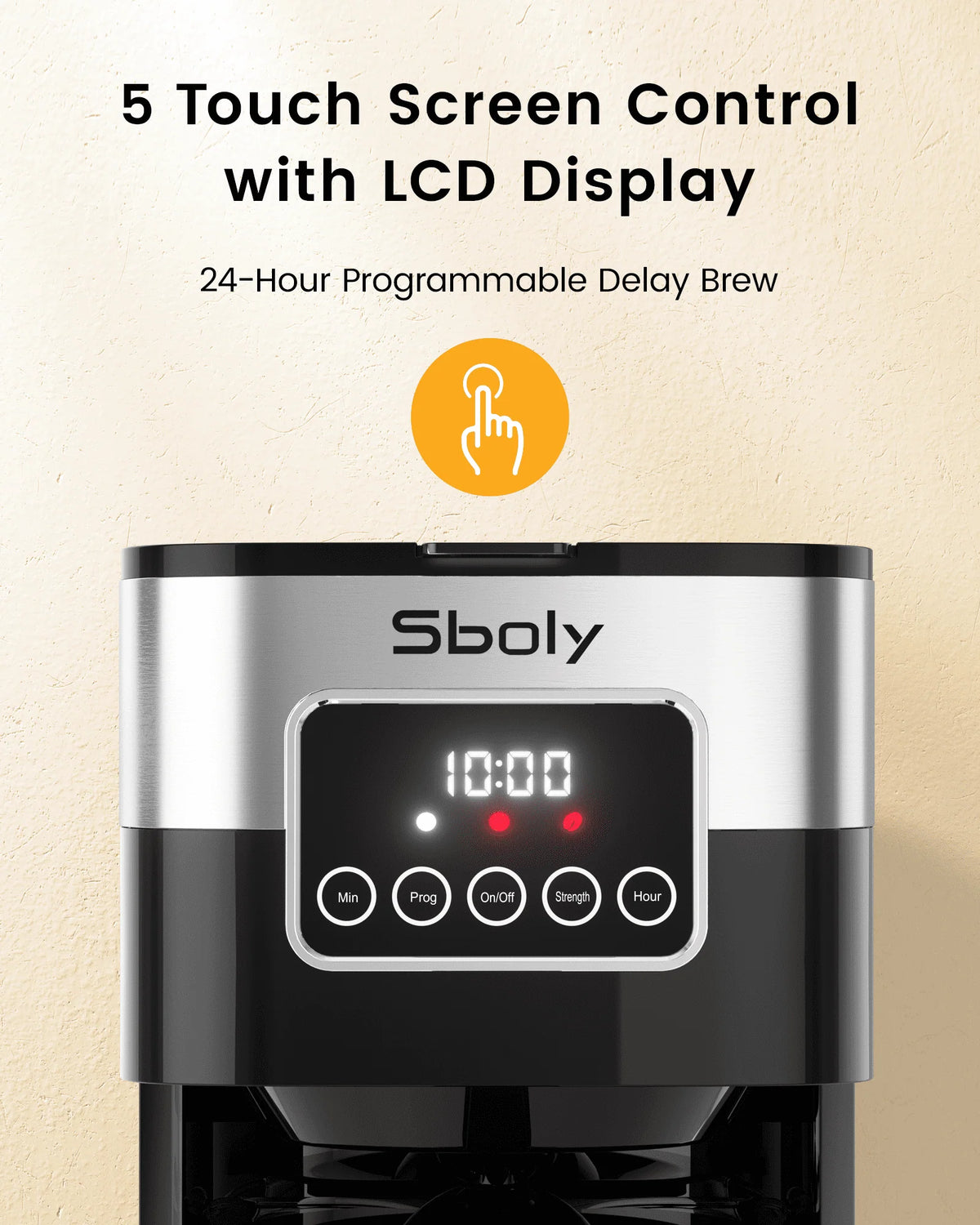 Black Programmable Drip Coffee Maker F124093
