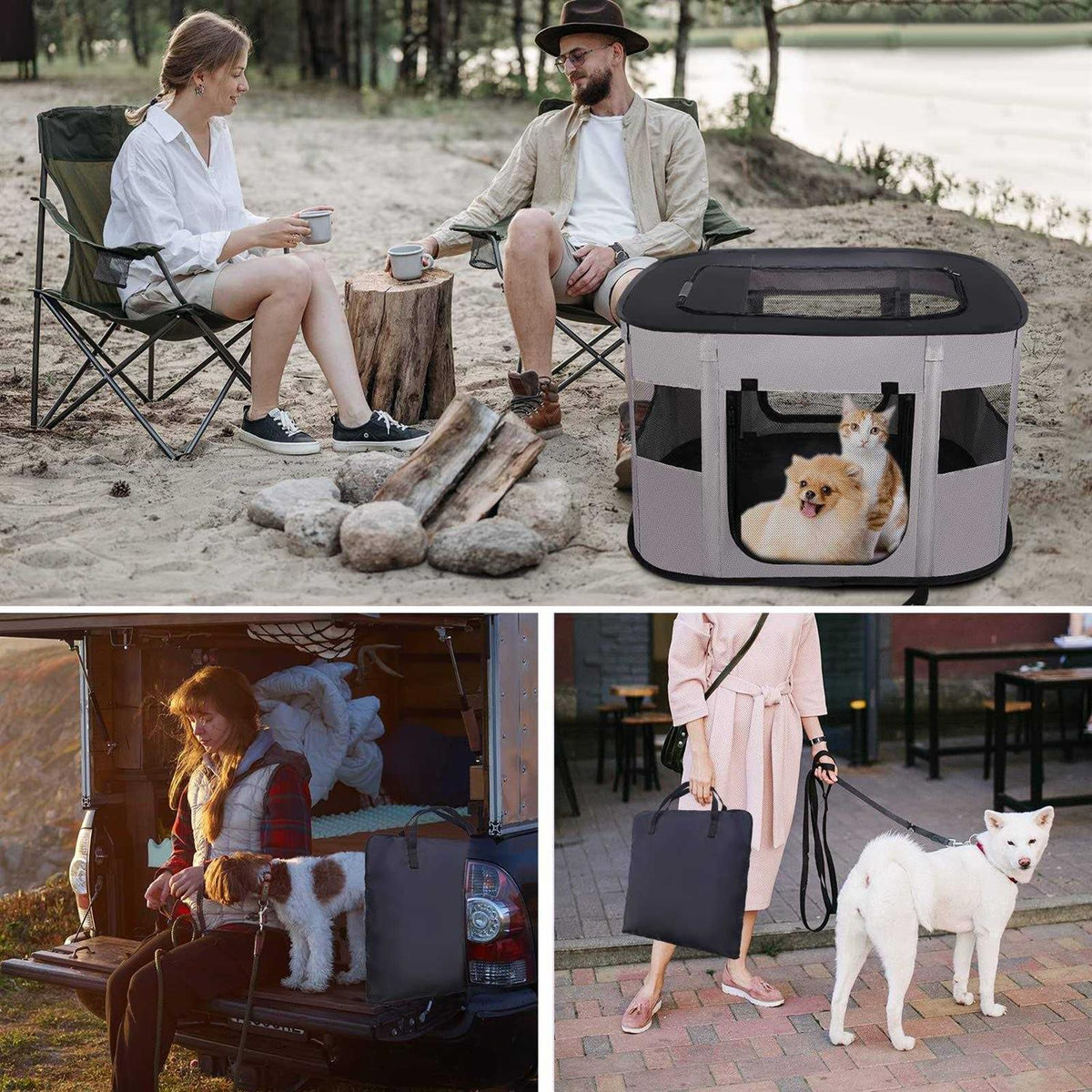 Portable Pet Playpen Collapsible Crates Kennel Y419637