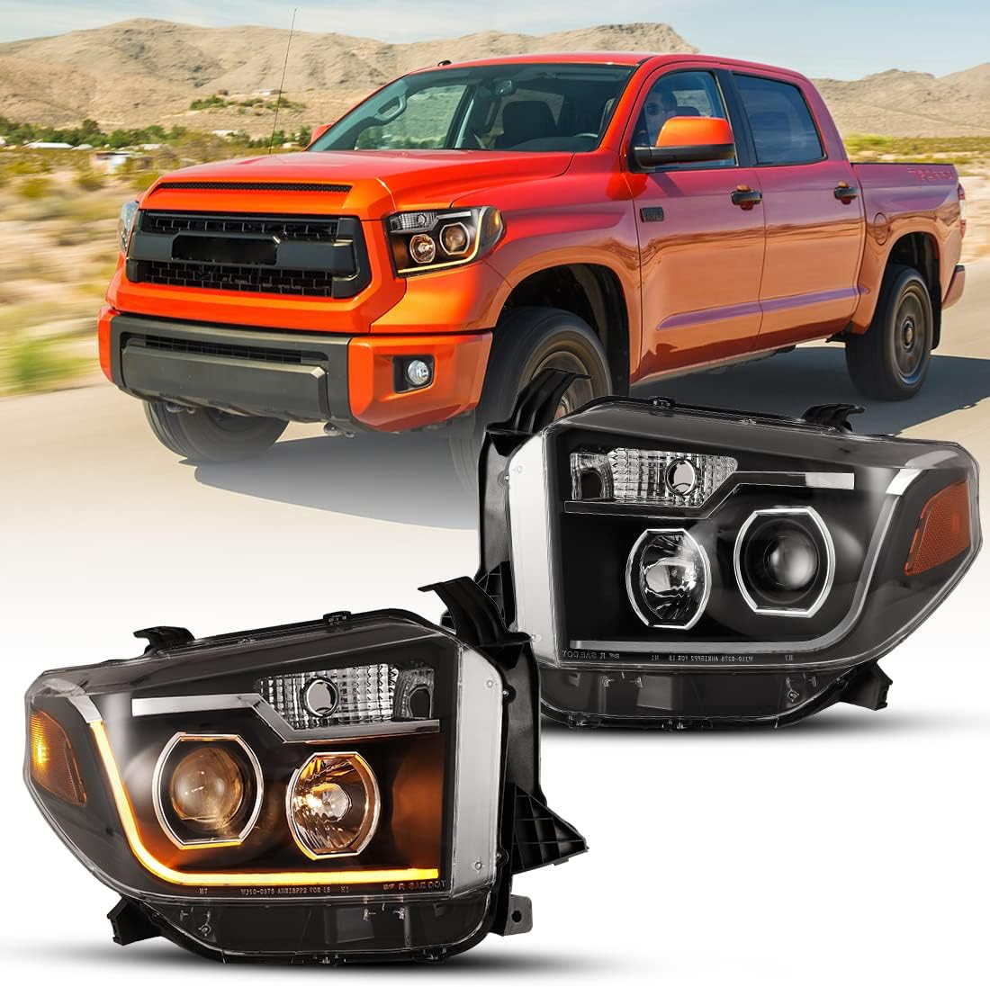 Projector LED Headlights Set for 2014-2017 Toyota Tundra I43063