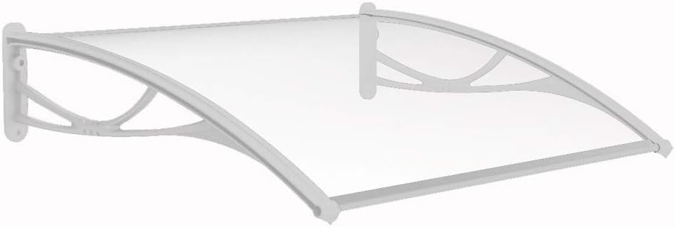 Gray Polycarbonate Door/Window Awning, 47"W x 35"D G30090