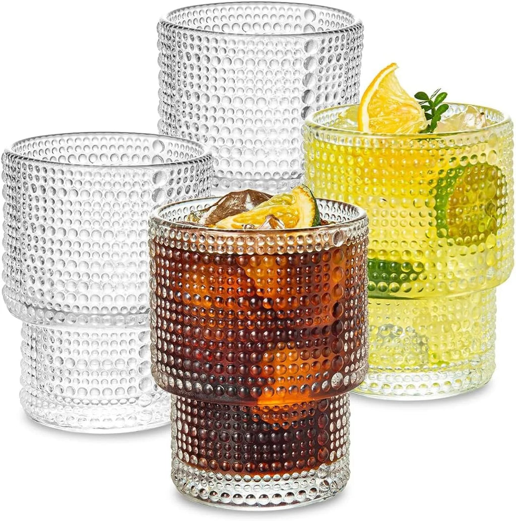 Set of 4 Small Transparent Glass Cups 190ml F3588