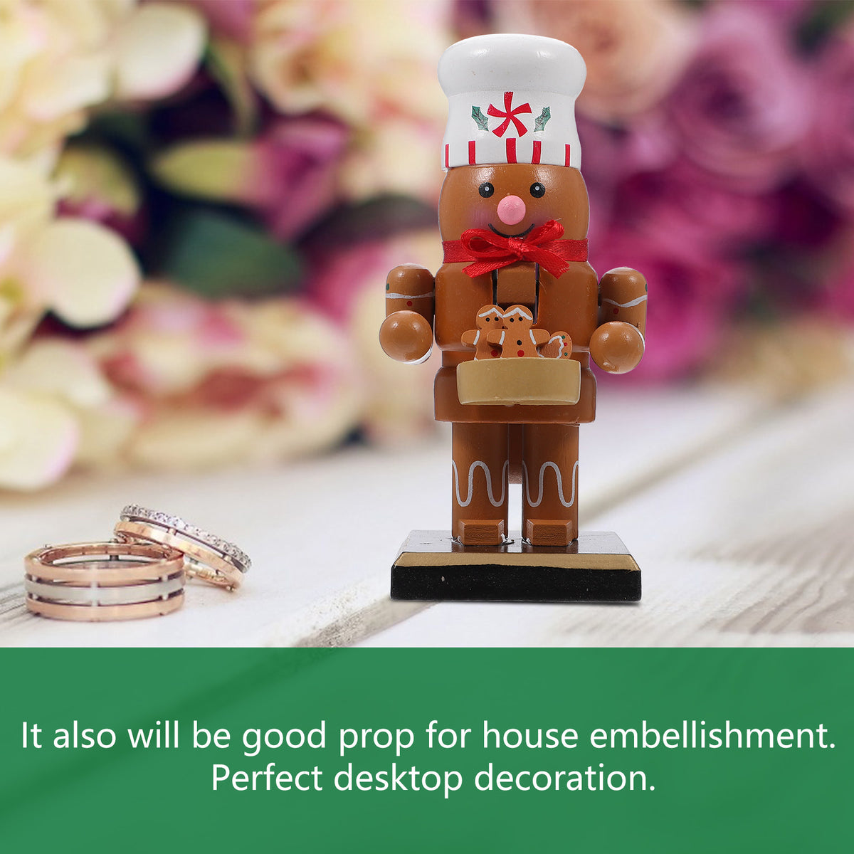 Wooden Nutcracker Gingerbread Man Christmas Tree Ornament C99847
