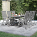 7 Piece Gray Acacia Wood Outdoor Dining Set G9681