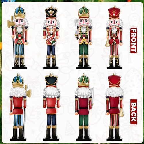 Christmas Wooden Nutcracker Table Centerpieces 4Pcs O415