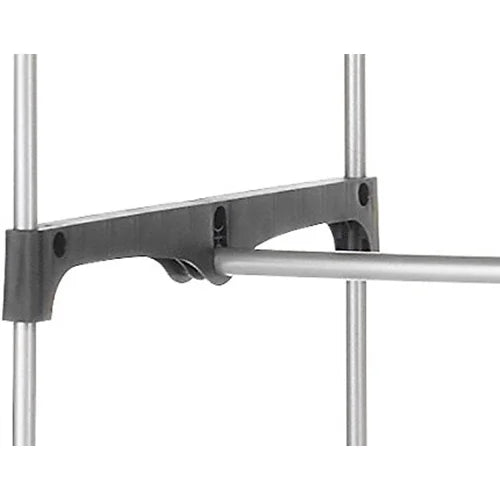 Silver and Black Double Rod Closet System T464871