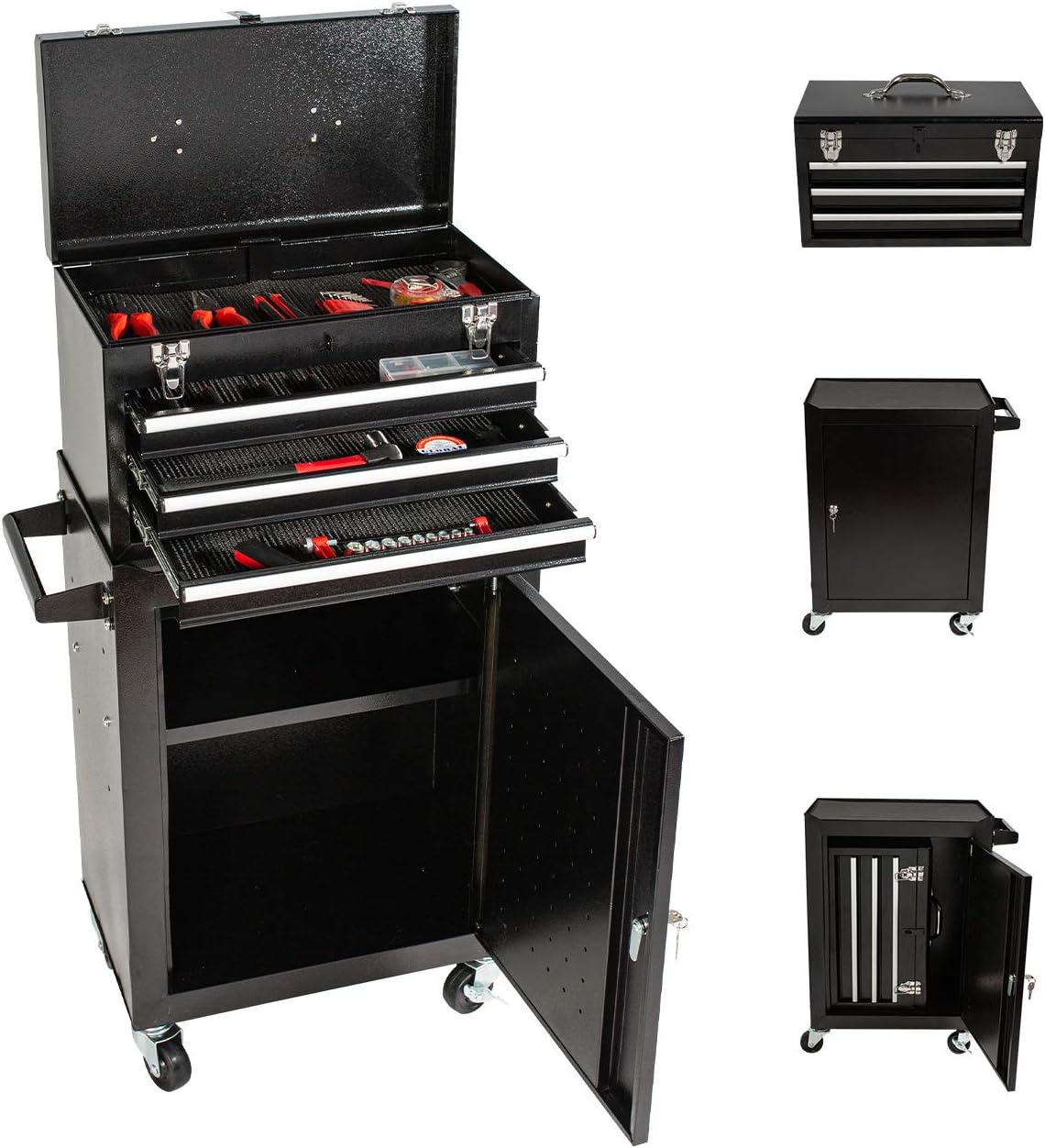 3 Drawer Steel Rolling Tool Chest with Wheels Z96895