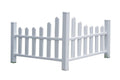 White Vinyl Corner Picket Fence Accent O254724
