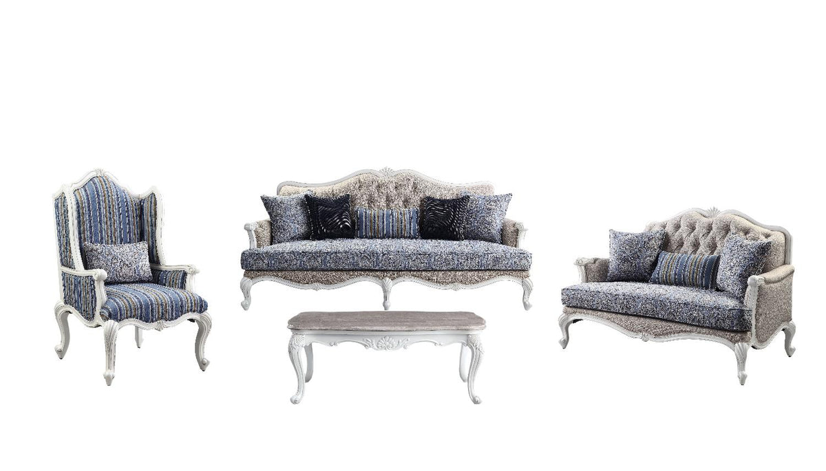Beige Fabric 4pcs Living Room Set V484547