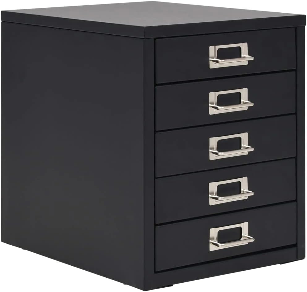 White 5 Drawer Metal Filing Cabinet Pack of 2 B85020