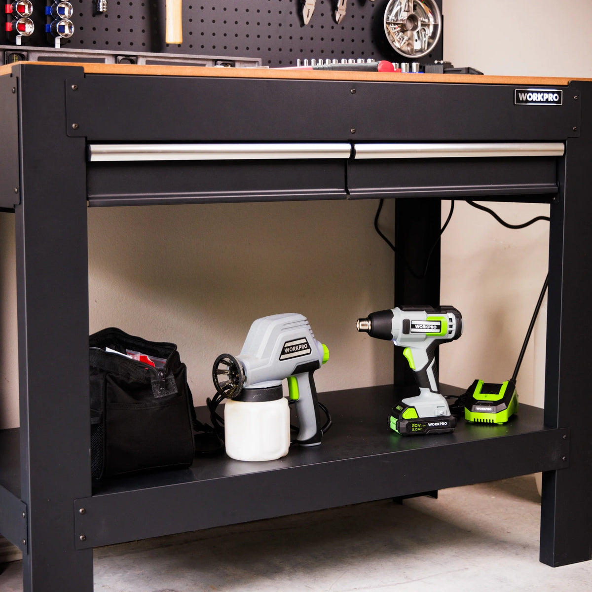 45-in Multipurpose Workbench with LED Light & Power Strip Z400916