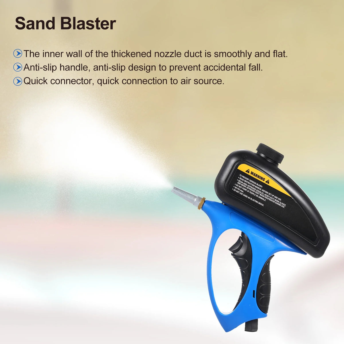 Sandblaster Handheld Pneumatic Sand Blast Machine Glass Tombstone Sprayer With Small Nozzle M44558