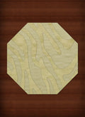 Mint Swirls Lines 8' x 8' Octagon Area Rug N4934