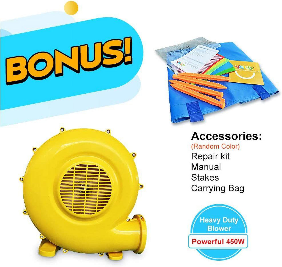 Bounce House with Slide and Air Blower Q611877