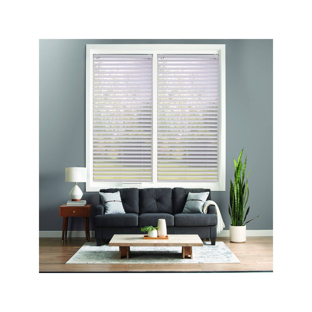 White Cordless Venetian Vinyl Blinds M776676