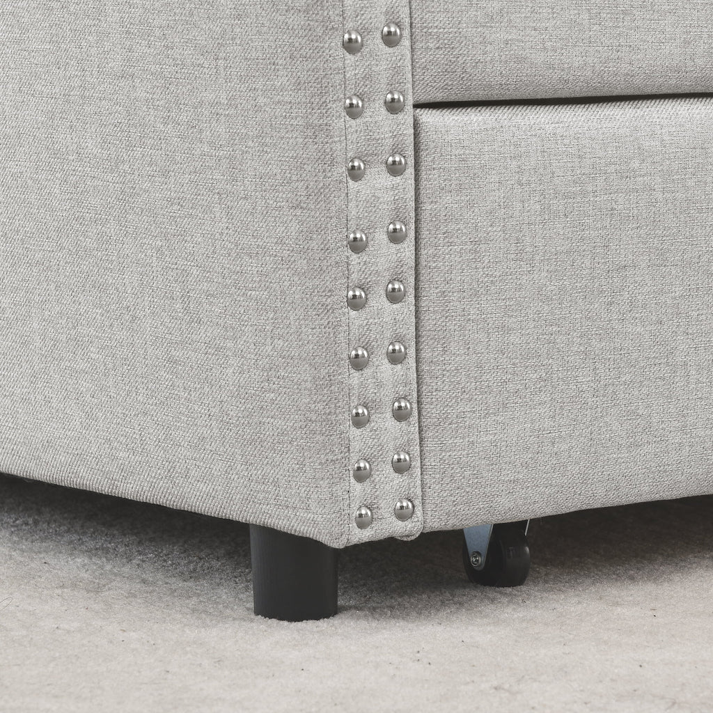 Upholstered Queen Size Daybed with Drawers T768