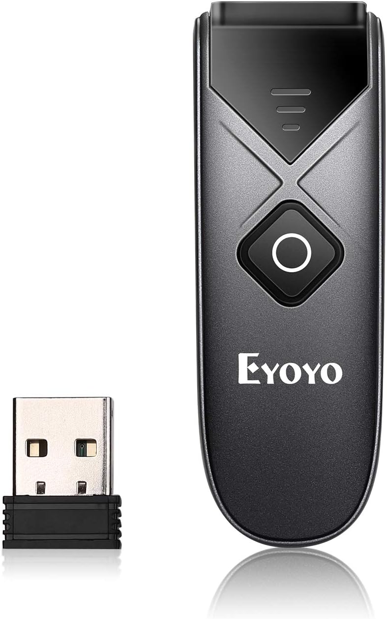 2.4G Wireless Bluetooth USB Barcode Scanner Pack of 2 T608
