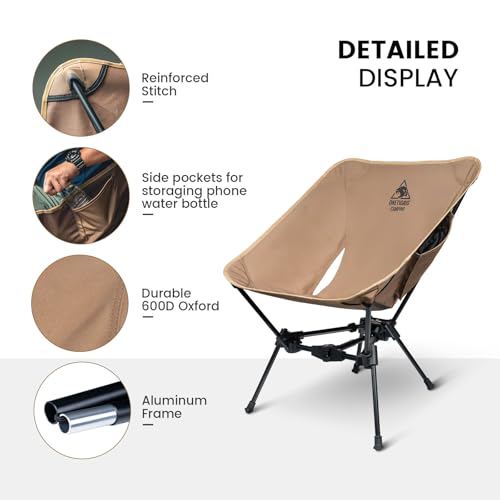 Lightweight Folding Camping Chair 330 lbs Capacity Y2413