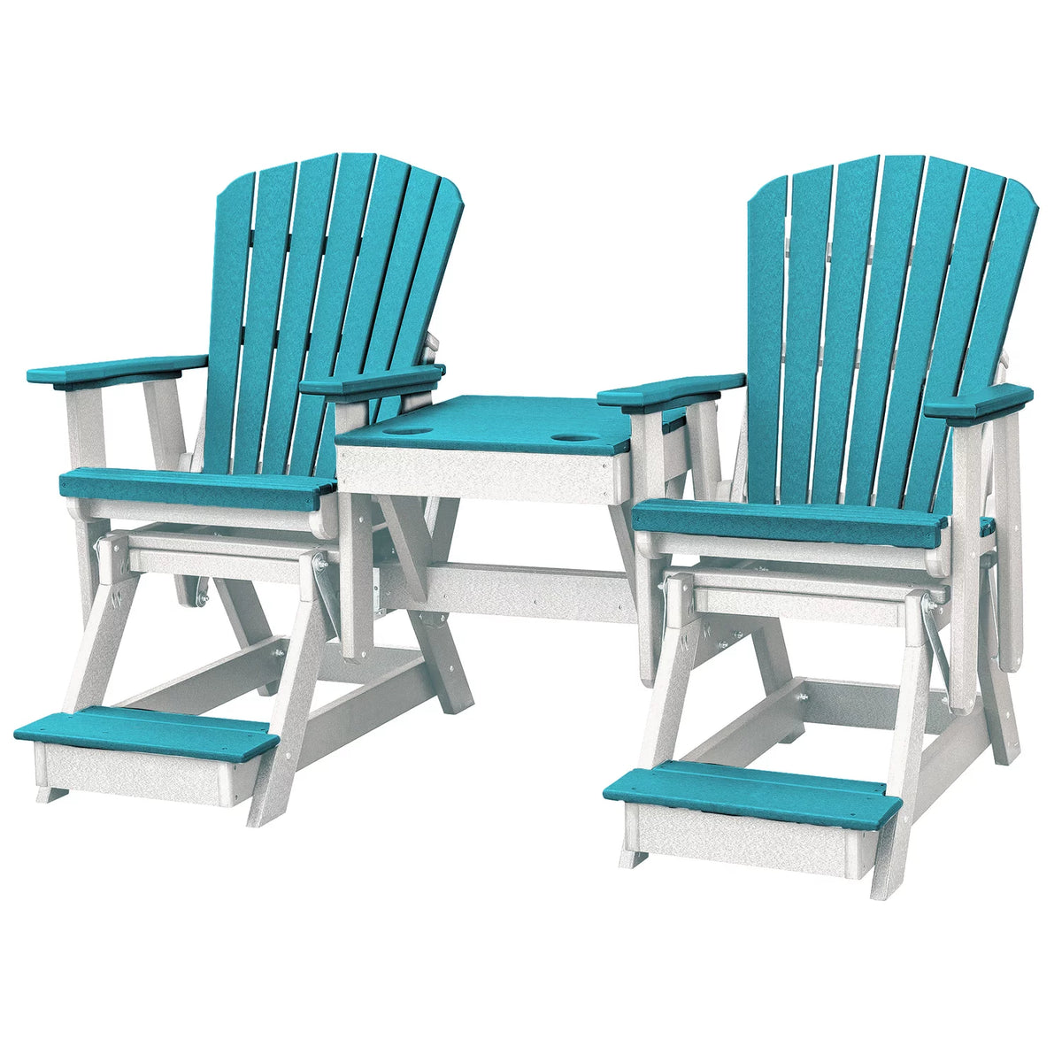 Double Balcony Height Glider with Center Table L46876