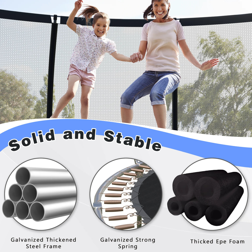 16 FT Trampoline with Safety Enclosure Net and Ladder R40846