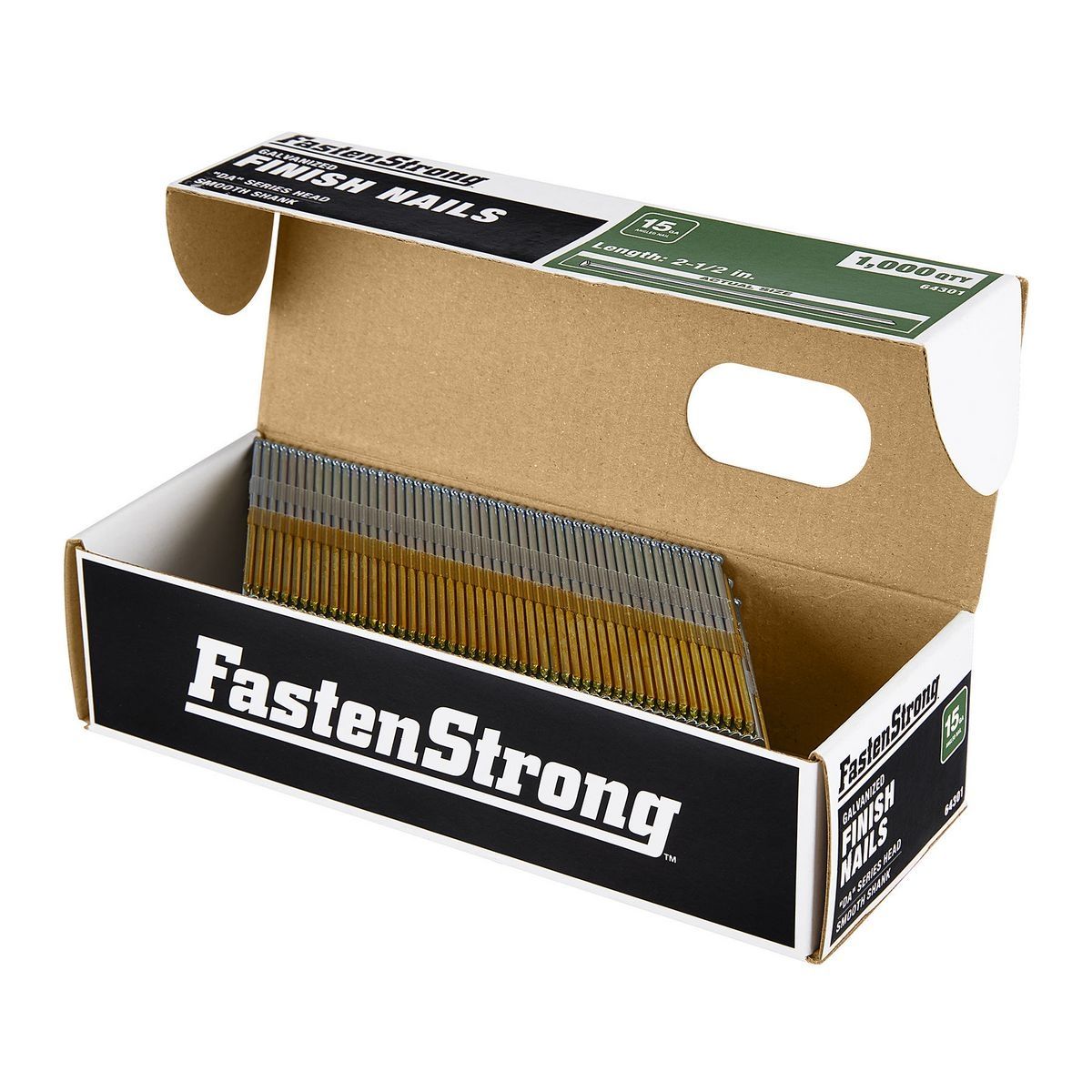 2-1/2 in. 15 GA Galvanized Finish Nails, 1000-Pack N5568