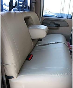 Dark Gray Leatherette Rear Bench Seat Covers L7678