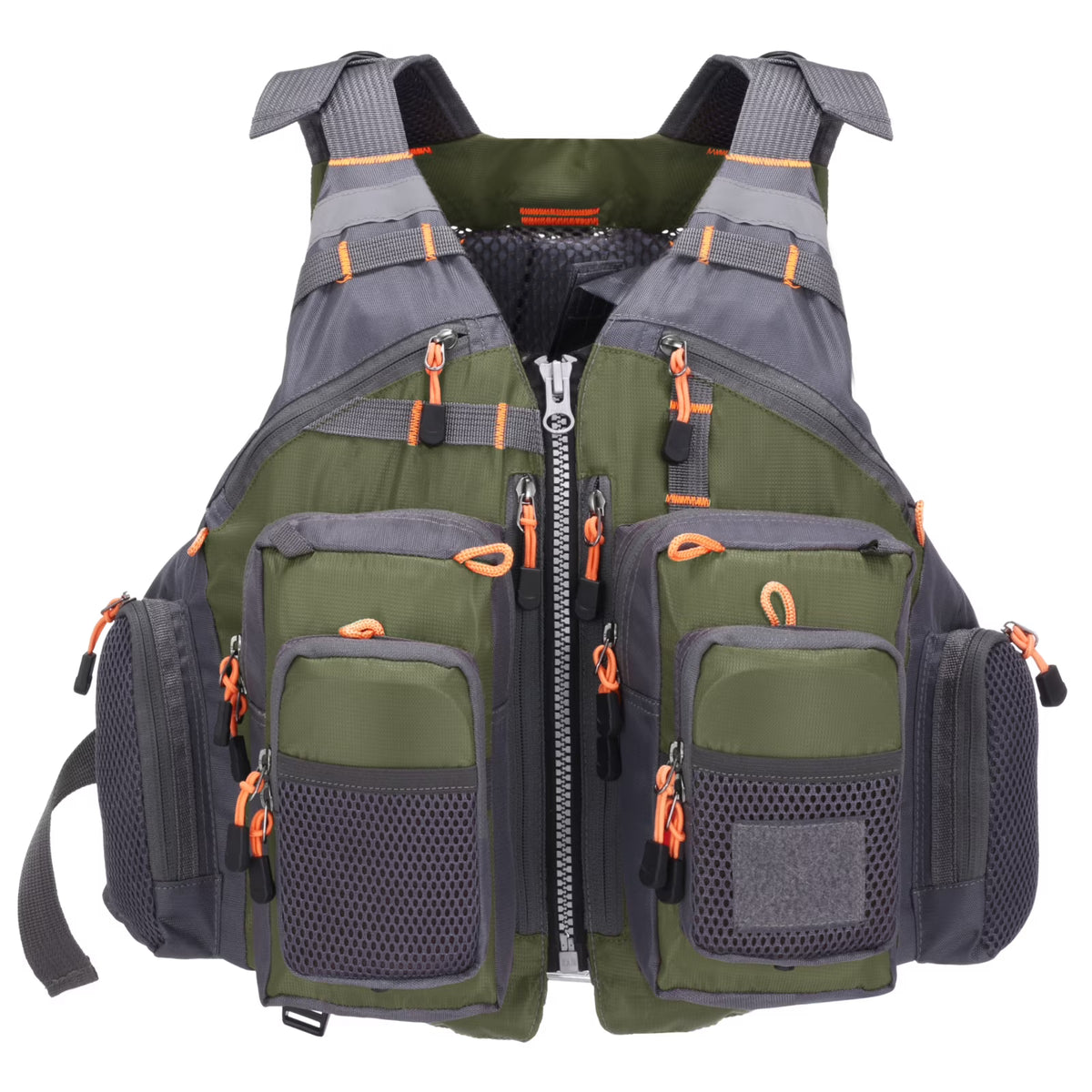 Breathable Utility Vest with 11 Zippered Pockets and Reflectors F326