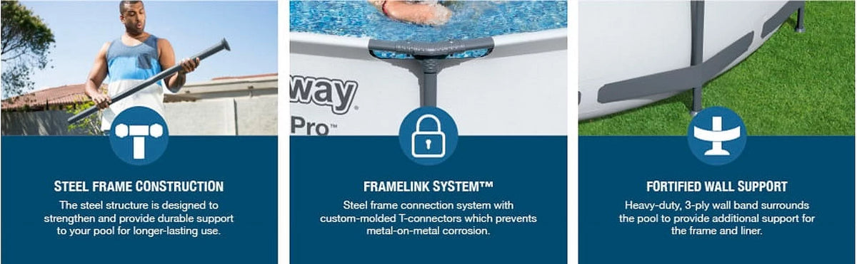 12-Foot by 30-inch Round Frame Swimming Pool Set I96611