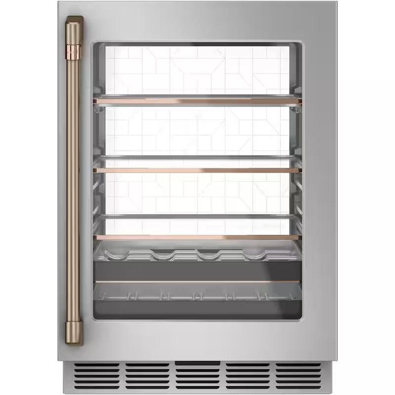 24 in. 14-Bottle Wine and 126-Can Beverage Cooler in Stainless Steel Z7668