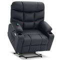 Power Lift Recliner Chair with Extended Footrest Faux Leather L494