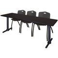 Training Table with 3 Stack Chairs T535798